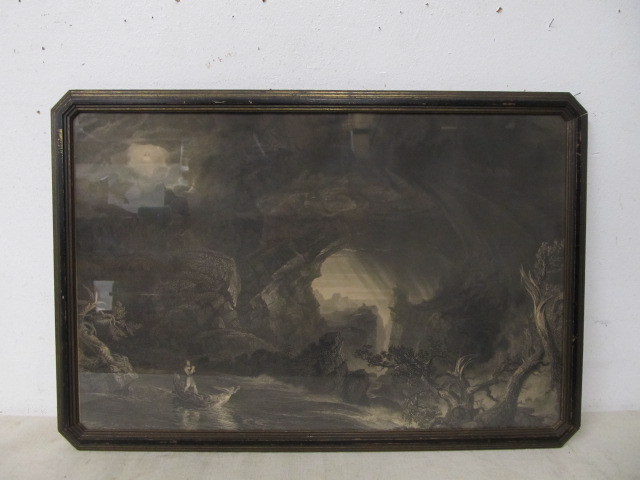 lot 48 image: Antique Gothic River of Faith Lithograph Print