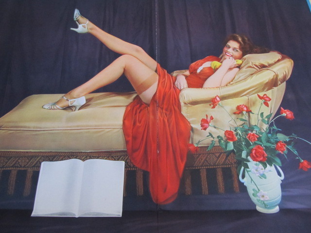lot 63 image: Large Original 1940s Pinup Advertising Print