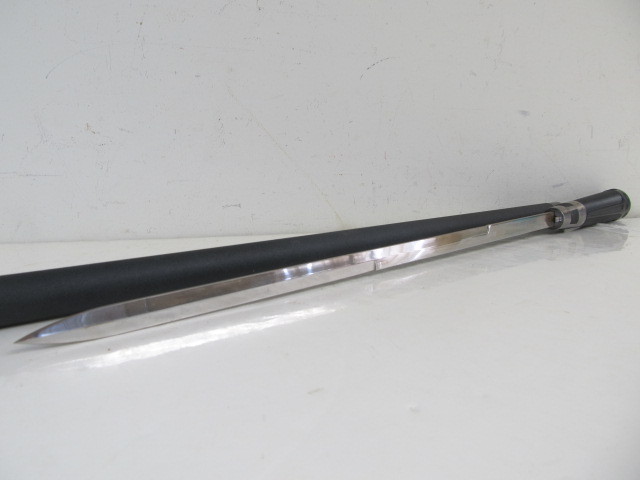 lot 146 image: Quality Metal Walking Cane wSword