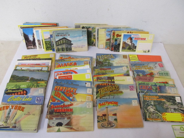 lot 172 image: Lot of 100 Vintage Fold Out Postcard Books
