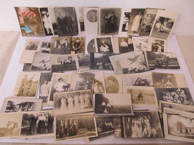 lot 174 image: Lot of 100 Antique Real Photo Postcards
