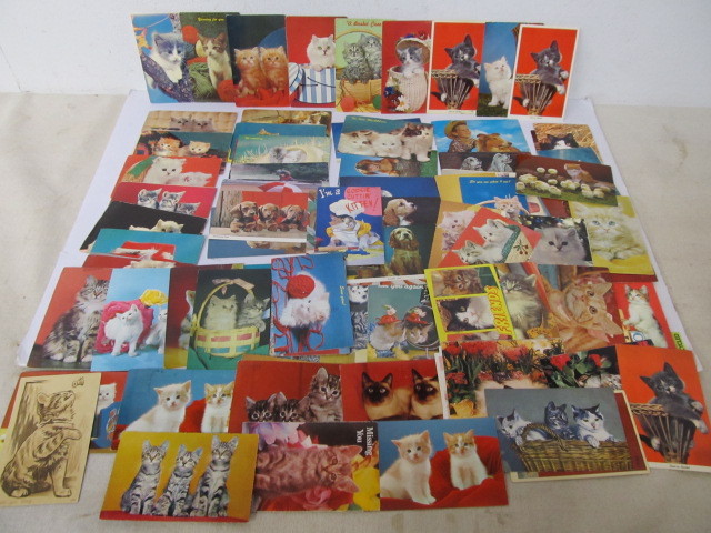 lot 175 image: Lot of Vintage Cat & Dog Postcards
