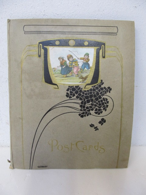 lot 189 image: Antique Postcard Album wPostcards