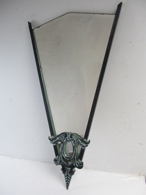 lot 4 image: Original Vintage 1930s Deco V-Shaped Wall Mirror