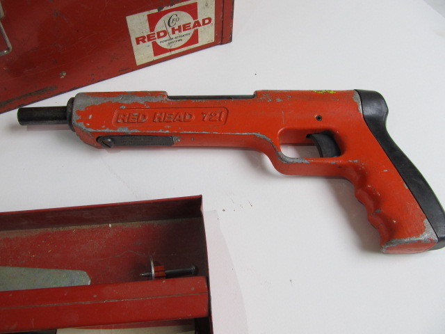 lot 213 image: Red Head Model 721 Powder Actuated Fastening Stud Gun wCase