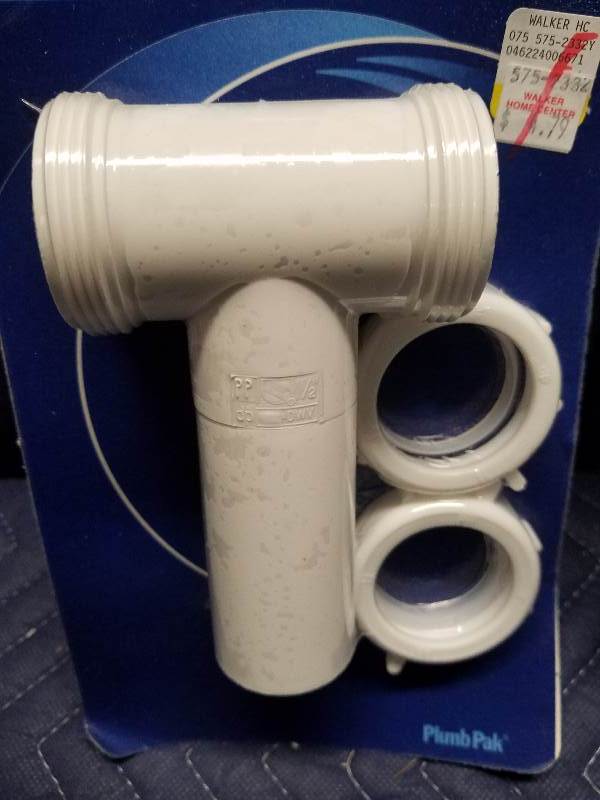 1-12 Center Outlet Tee and Tail Piece