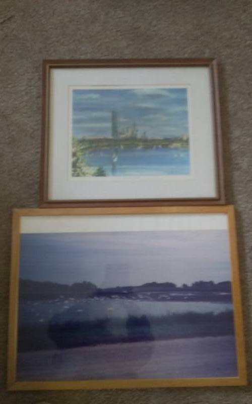 2-Framed Pictures (1-Lake Calhoun 1971 Signed Richard Lewis)