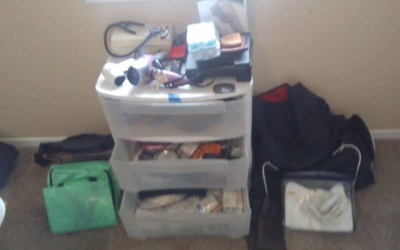Storage Container With Bathroom Products
