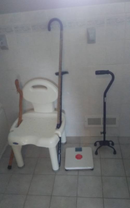 Shower Chair, Canes, Bathroom Scale