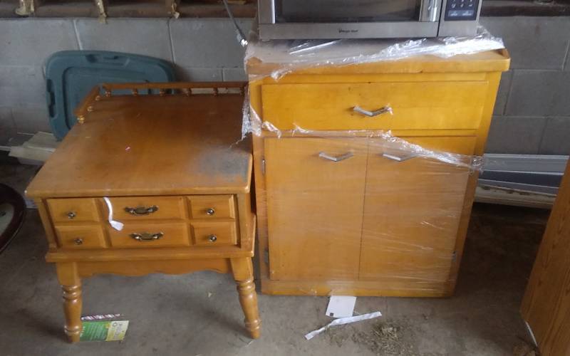 Colonial End Table & Cabinet 26x34x21 Deep