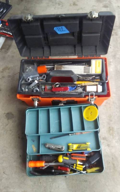 Tool Box With Assorted Screw Driver & Tool Box With Assorted Hardware