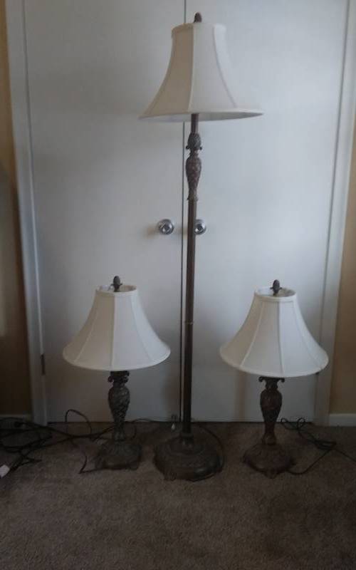 2-Small & 1-Floor Lamps (Matching)