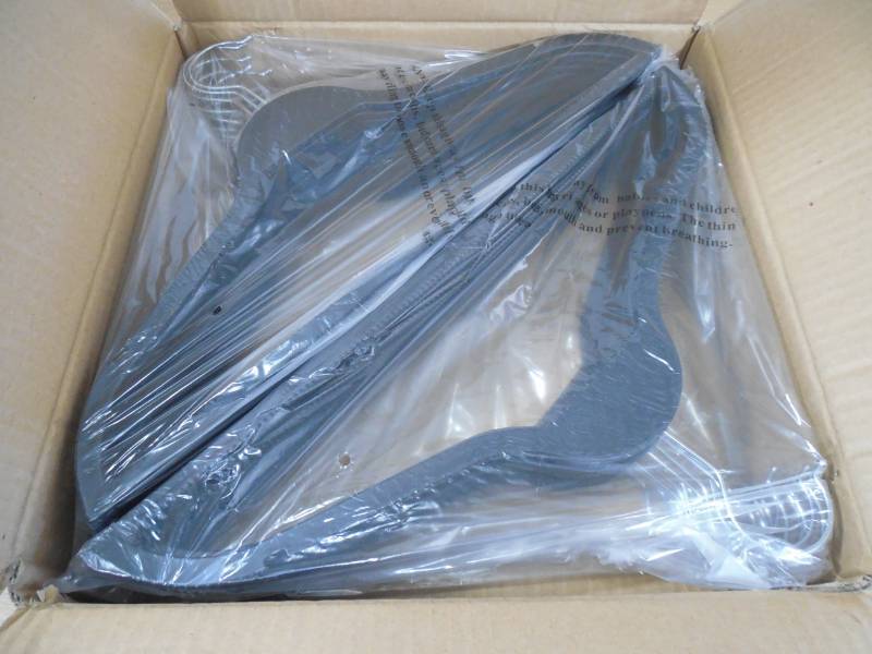 lot 44 image: HDX Black Extra Non Slip Rubber Coated Suit Hanger (30 Pack)