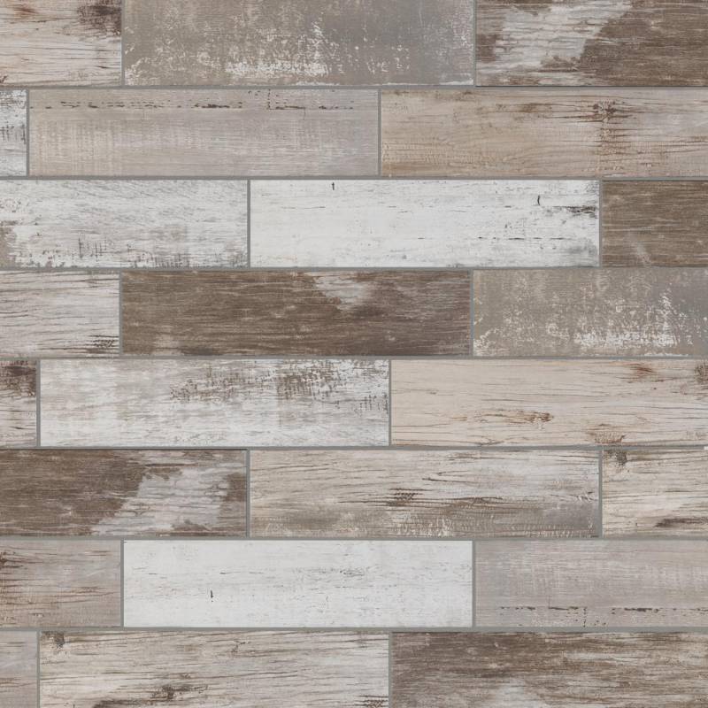lot 13 image: Florida Tile Home Collection Painted Wood Beige 6 in. x 24 in. Porcelain Floor and Wall Tile (70 sq. ft.)