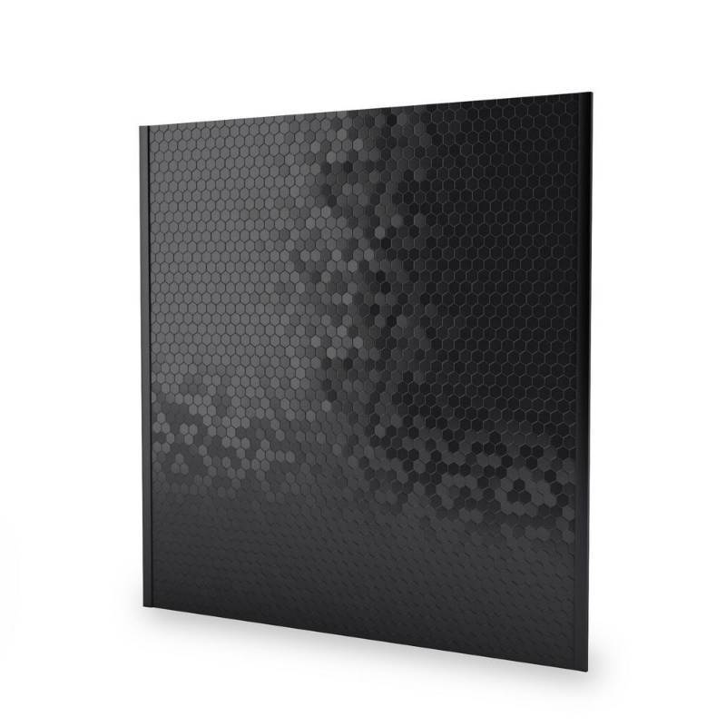 lot 38 image: Inoxia SpeedTiles Hexagonia SB Black Stainless 29.61 in. x 30.47 in. x 5 mm Metal Self-Adhesive Wall Range Backsplash Mosaic (6.33 sq.ft.)