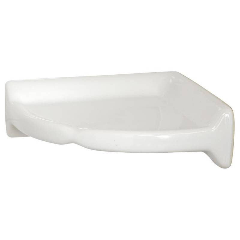 lot 48 image: (4) Daltile Restore 8-12 in. x 8-12 in. x 2-58 in. Ceramic Wall Mounted Corner Shelf in Bright White