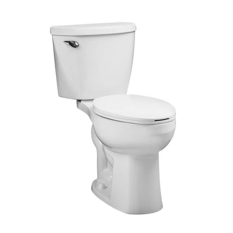 lot 54 image: American Standard Mainstream White WaterSense Labeled Round Chair Height 2-Piece Toilet 12-in Rough-In Size