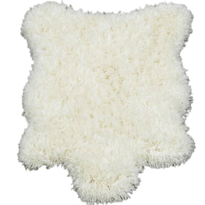 lot 67 image: (2) Ottomanson Pure Fuzzy Flokati Lambskin Design Ivory 2 ft. x 3 ft. Faux Sheepskin Indoor Kids Area Rug