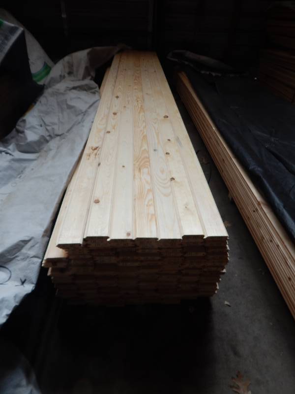 lot 52 image: 1x4 Pine Tongue & Groove Paneling