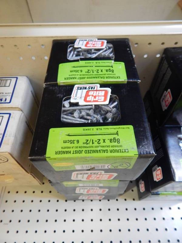 lot 129 image: 6 boxes 2-12 joist hanger nails