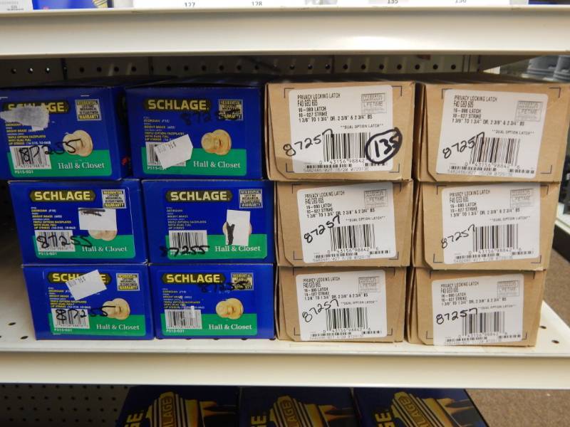 lot 135 image: Schlage locks Bright Brass