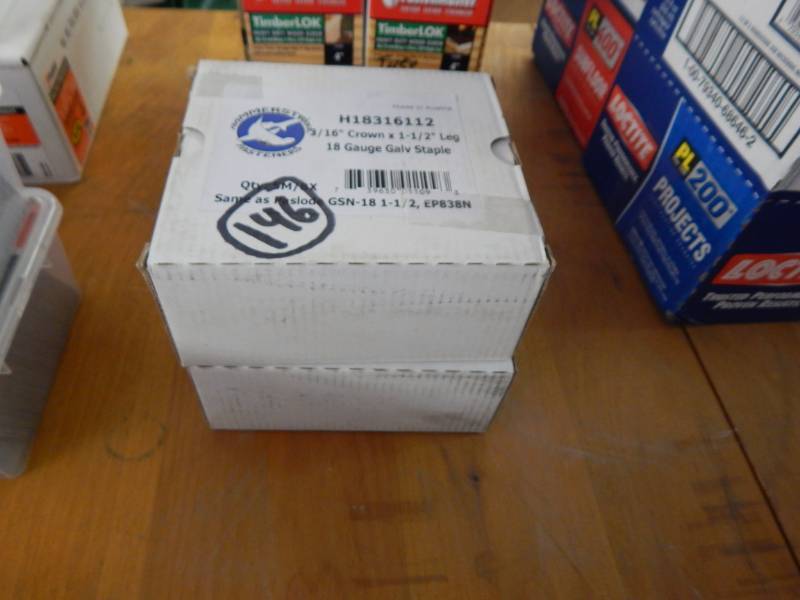 lot 146 image: 2 boxes 18 gauge Galv Staples