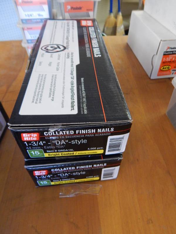 lot 153 image: 2 boxes Collated Finish Nails