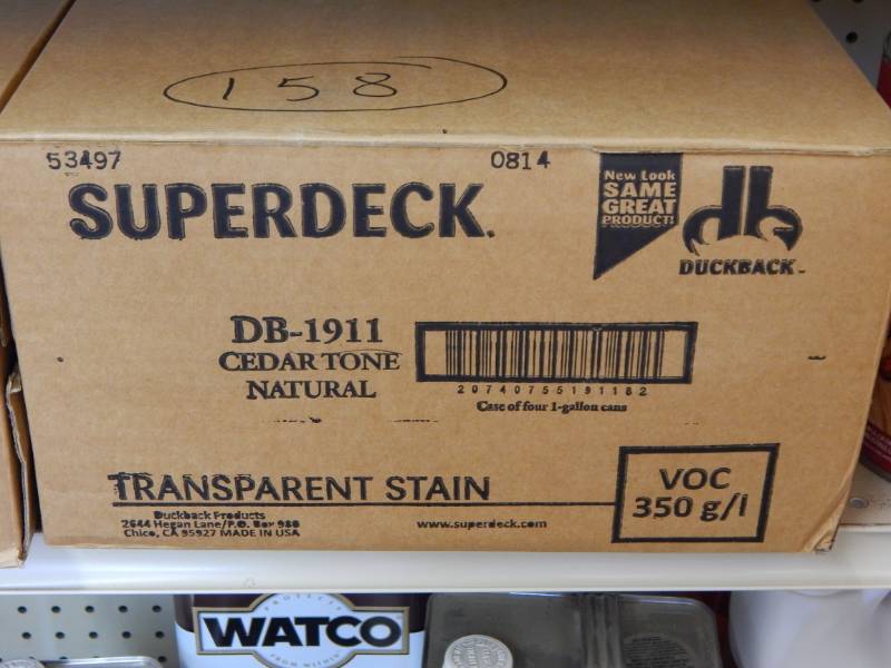 lot 158 image: Superdeck Cedar Tone Natural Color Transparent Stain