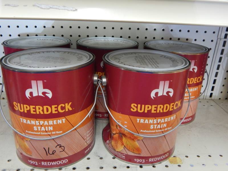 lot 163 image: Superdeck Redwood Color Transparent Stain