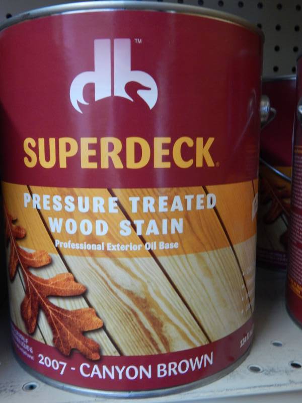 lot 168 image: Superdeck Canyon Brown Transparent Treated Lumber Stain