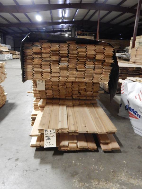 lot 245 image: 1x4 Western Red Cedar Tongue & Groove Paneling