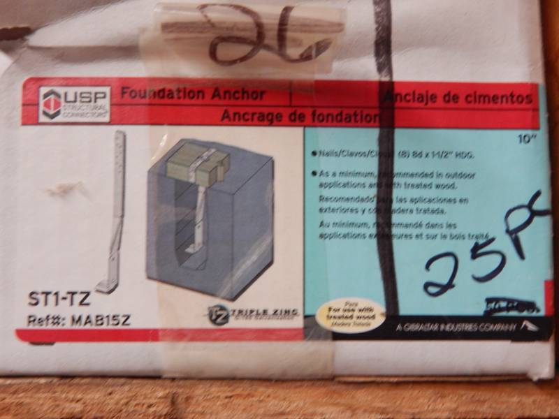 lot 256 image: Metal construction hangers (USPKantsag and Simpson Brands)