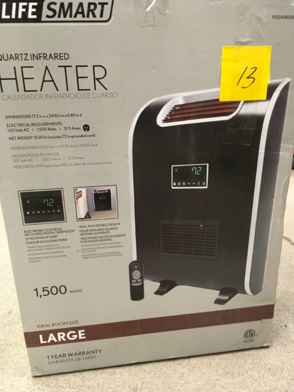 lot 13 image: Lifesmart 6-Element SlimLine Heater Unit with Smart Boost Technology in good condition