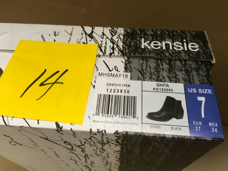 lot 14 image: Kensie Ladies Ghita Short Leather Boots size 7 not used
