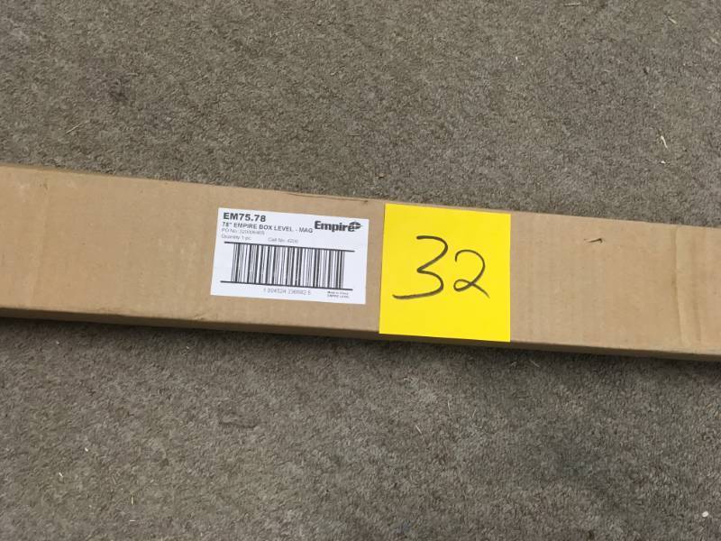 lot 32 image: Empire 78 in. Magnetic Box Level  in good condition