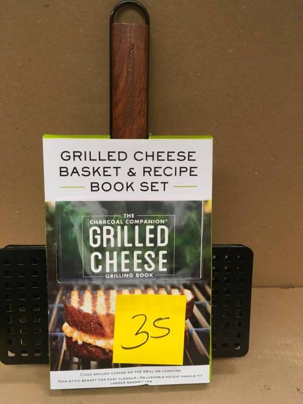 lot 35 image: Charcoal Companion Grilled Cheese Basket & Recipe Book Set  in good condition