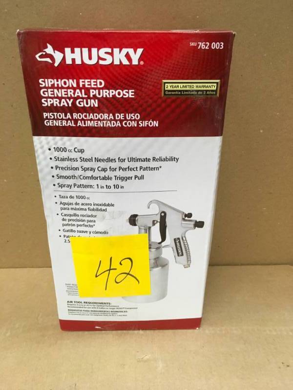 lot 42 image: Husky Siphon Feed General Purpose Spray Gun  in good condition