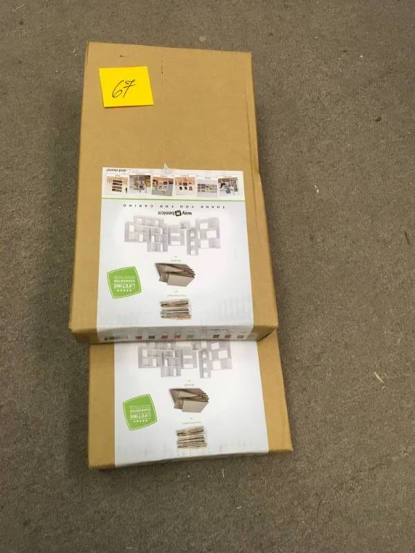 lot 67 image: Way Basics zBoard Eco Natural 2-Shelf Computer Monitor Stand QTY 2 in good condition