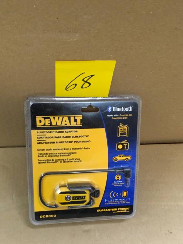 lot 68 image: DEWALT Bluetooth Radio Adapter in good condition