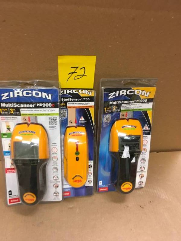 lot 72 image: ZIRCON MULTI SCANNER HD900 QTY 2 PLUS ONE ZIRCON MULTISCANNER HD5 in good condition