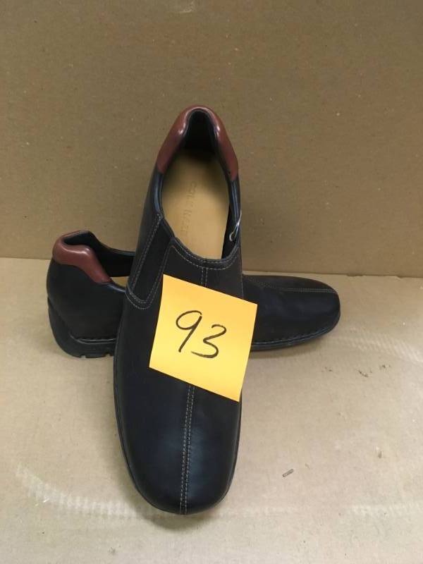 lot 93 image: Cole Haan Mens Zeno Slip on Loafers Size 11.5 M Black Leather C24673 not used