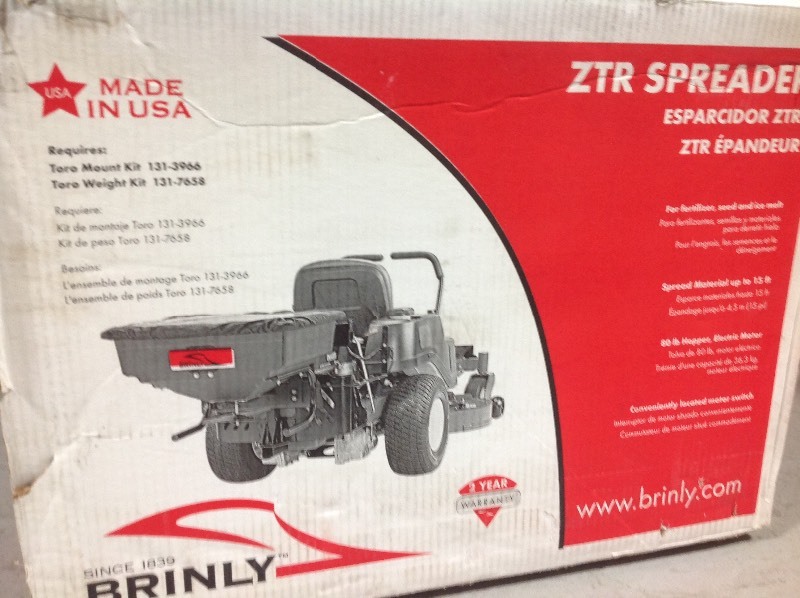 lot 101 image: Brinly-HardyRear Mounted ZTR Spreader not used