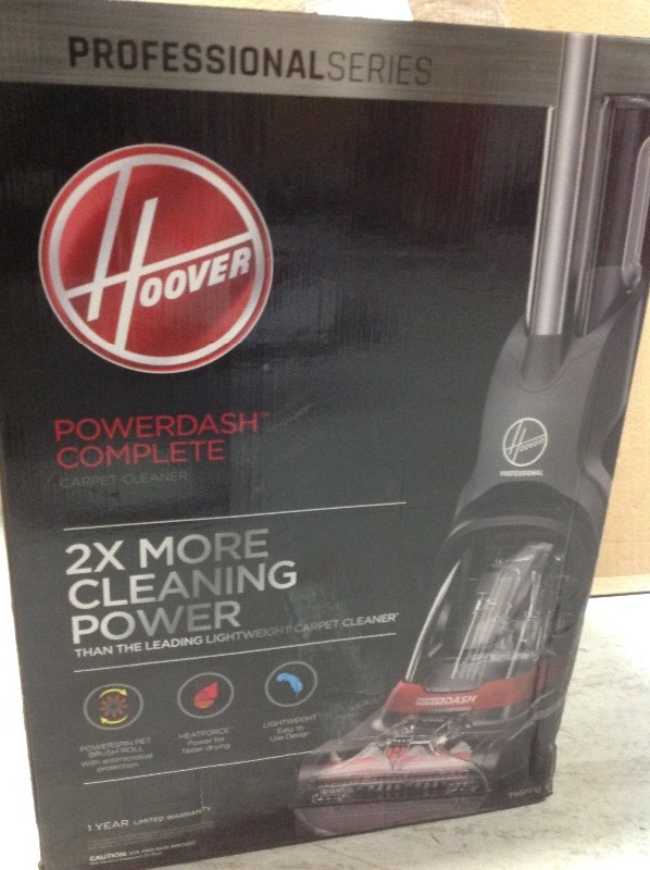 lot 104 image: Hoover Professional Series PowerDash Complete Upright Carpet Cleaner not used