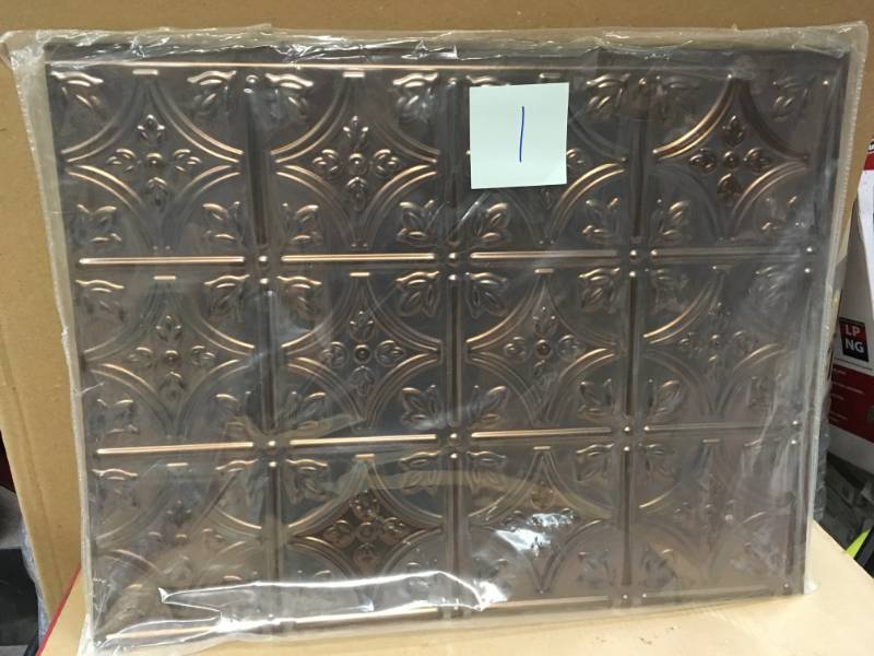 Fasade 18 in. x 24 in. Traditional 6 PVC Decorative Backsplash Panel in Oil Rubbed Bronze 5 PCS not used