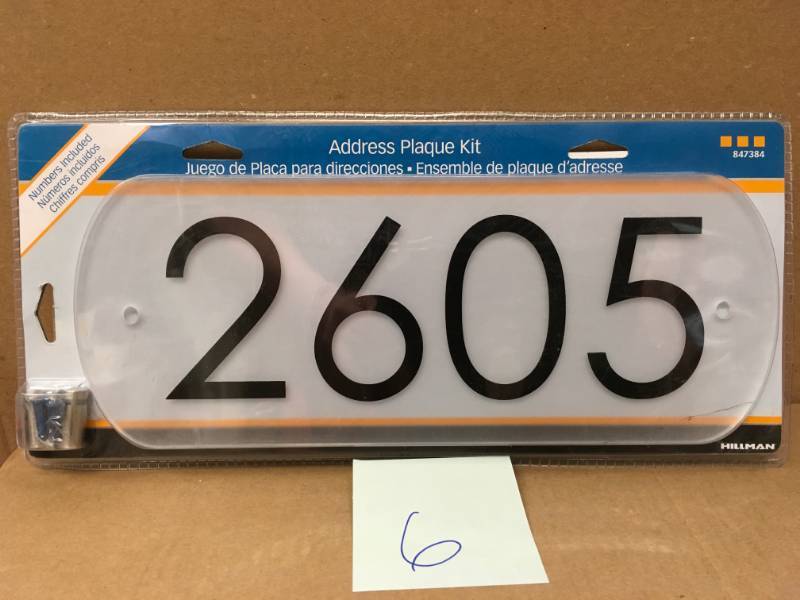 Hillman 5-in x 13-in Plaque not used
