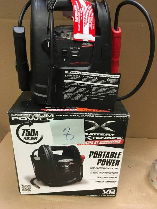 Schumacher Battery Extender 12-Volt, 750 Amp Battery Jump Starter in good condition