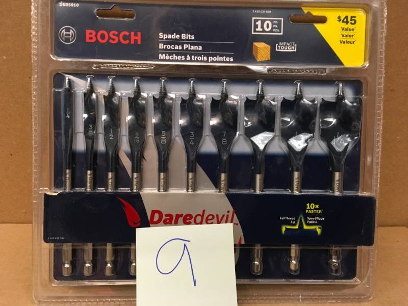 Bosch Daredevil Standard Spade Bit Set (10-Piece) not used