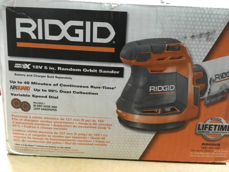 Ridgid 18 volt discount sander