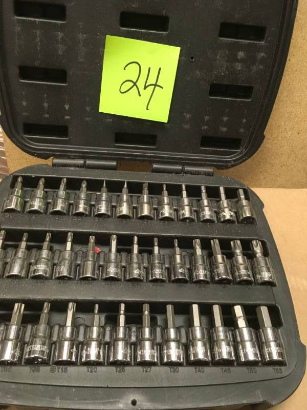 lot 24 image: Husky 38 in. Drive Master Bit Socket Set (37-Piece) in good condition