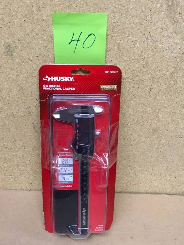 lot 40 image: Husky 6 in. 3-Mode Digital Fractional Caliper in good condition